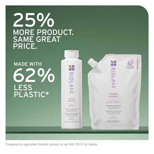 Image of Biolage Hydra Source Shampoo - For Dry Hair | Aloe vera, hyaluronic acid, vegan, paraben-free, softens, moisturizes, adds shine