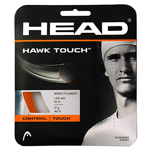 Head Hawk Touch Red Colored Poly (Co-Poly) Tennis Racquet String Sets - 17 Gauge - Tennis Racquet String Sets 2-Pack (2 Sets Per Order) - Best For Control And Spin #TOP19