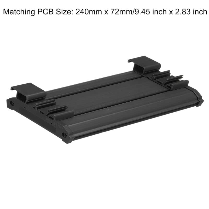 Tool parts DIN Rail Mount for Carrier for 240mm x 72mm PCB - Housing - Bracket - Black