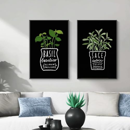 Toile plantes vertes en pot pour decoration murale de maison moderne