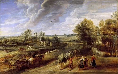 Impression d'affiches Le retour de la moisson de Rubens toile de décoration murale en 60x90cm