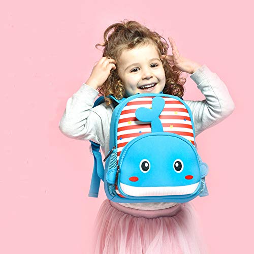 Kk Crafts Toddler Backpack, Waterproof Preschool Backpack, 3D Cute Cartoon Neoprene Animal Schoolbag For Kids, Lunch Box Carry Bag For 1-6 Years Boys Girls, Whale #TOP2