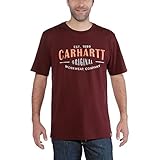 Lockere Passform, 229 g/m² Carhartt . 103665.614.S005 Workwear Original Graphic Short Sleeve Herren T-Shirt Port, M Gr.