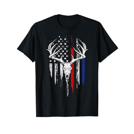 Bowhunting American Flag USA Bow Whitetail Deer Hunter Gift T-Shirt