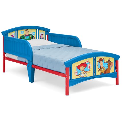 Image of Delta Children Plastic Toddler Bed, Toy Story 5 | Low-to-Floor Toddler Bed with Included Safety Rails, BSA Certified, Fits Full-Size Crib Mattress