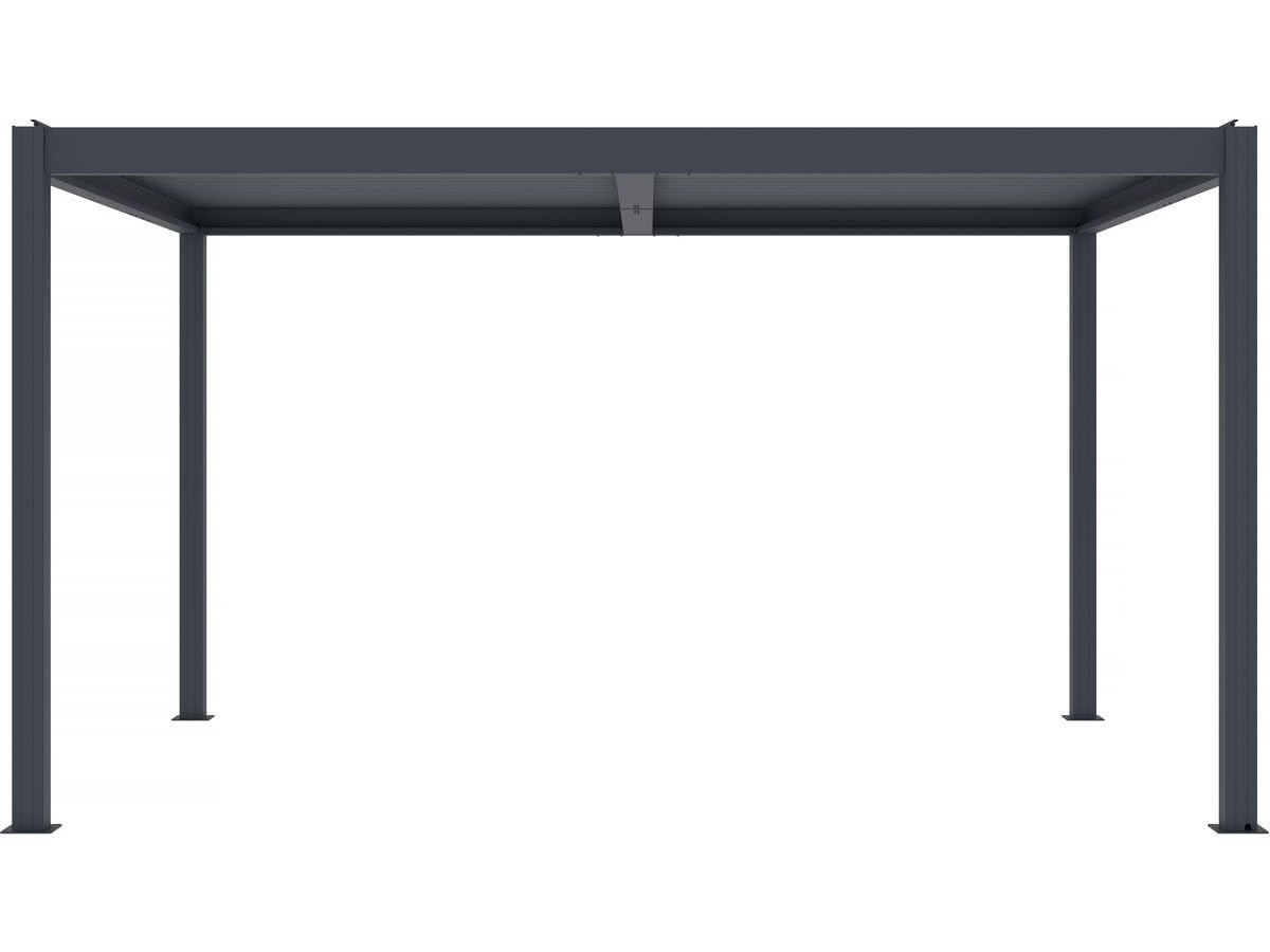 Pergola bioclimatique motorisé avec LED Windsor en Aluminium 3 x 4 - Gris