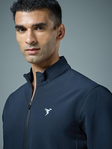 Image of TECHNOSPORT Men's Polyester Regular Lightweight Woven High Neck Sporty Jacket (PM-86)