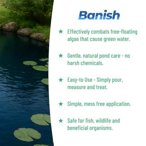 Pisces Banish Bioactive 250Ml Green Water Pond Treatment Natural String Algae Remover - 3