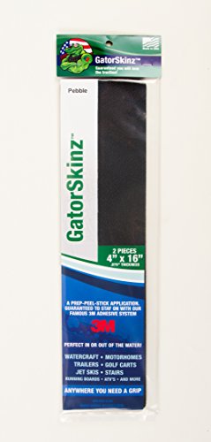 Gator Guards GatorSkinz Pebble Finish Step Pads - Multi Surface Application - UV Resistant - Durable Traction - DIY Installation, Peel and Stick - Four Colors - Made in The USA - Pebble Black