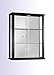 Vitrina Mueble de pared 80x60x25 cm negro con 2 estantes de vidrio,...