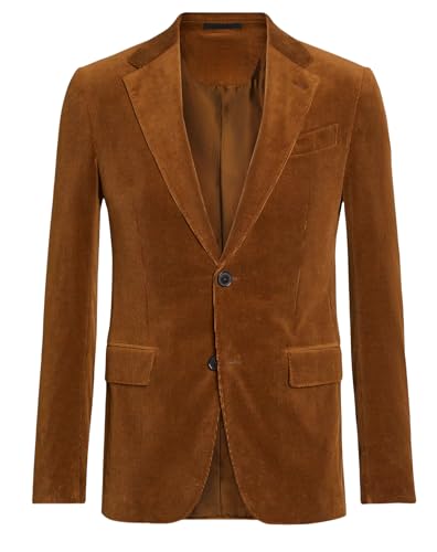 Men's Retro Corduroy Sport Coat Business Formal Blazer,Regular Fit Jacket Overcoat Autumn Winter for Wedding Prom