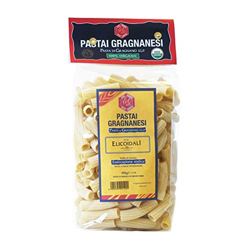 Elicoidali Organic Italian Pasta di Gragnano | I.G.P. Protected | 17.6 Ounce | 500 Gram | Pack of 4