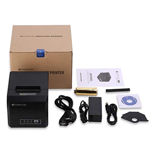 Image of Everycom EC-801 80mm (3 Inches) Direct Thermal Printer - Monochrome - Desktop - Auto Cutter - Receipt Print (EC801UL)