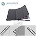 ProCase Smart Case for iPad Air 2 2014, Ultra Slim Lightweight Stand Protective Case Shell with Translucent Frosted Back Cover for iPad Air 2nd (A1566 A1567) -Grey