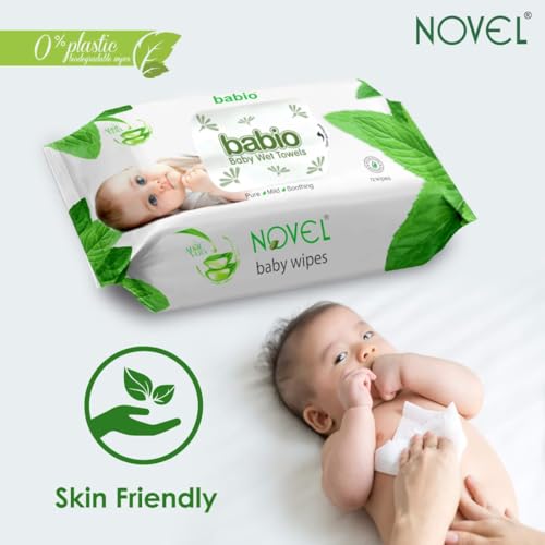 Image of Novel Aloe Vera Baby Wipes 72 Wipes x Pack of 3 (216 Wipes) - Label
