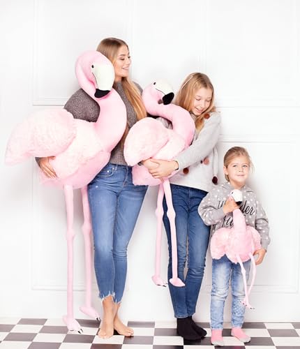 Gustaw Teddybär Groß XXL Flamingo - Plüschbär, Kuschelbär XXL Plüschtier, Spielgefährte und Deko in einem - Stofftier, Plüschtier Kuscheltier Teddy Bear (rosa, 65cm)