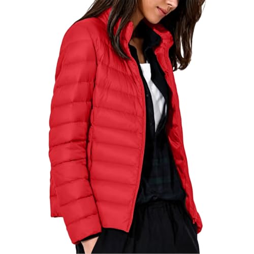 fartey Lightweight Puffer Jacket Women Warm Winter Padded Coat with Pockets - image 5