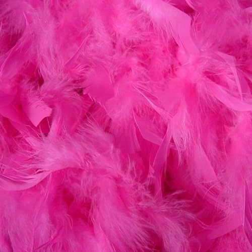 jokeshop Feather Boa Costume Accessory Fancy Dress Decoration Wedding Hen Party Burlesque Carnival 1920s Boa's Theme 17 Colours (Hot Pink)