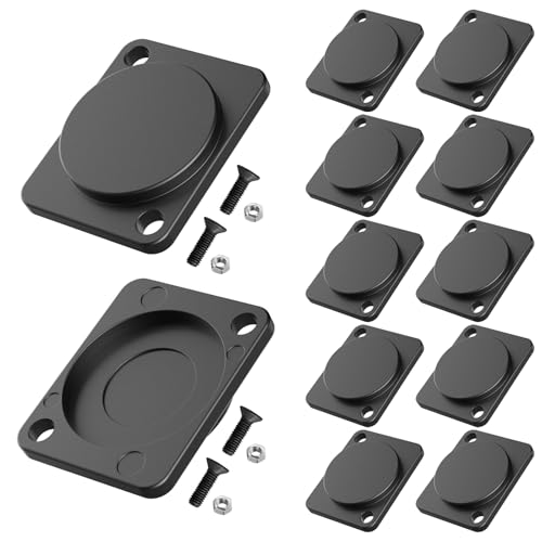YQMRCZRF 12 Pack Panel-Mount Blank Plate?D-Series Metal Rack Mount Plate for Chassis Connectors and XLR Connectors