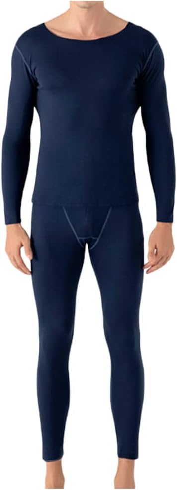 HSQSMWJ Men’s Thermal Underwear Ultra Soft Base Layer Long Johns Set Top and Bottom Winter Sports Suits S-3XL