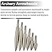 PYMUST 12pcs Stainless Steel Arrow Tips 100/150/200/250/300/350 Grain for Archery Practice Training Screw Heads Hunting Bow Arrow Target Points (Silver,250Grain)