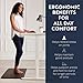 KANGAROO Thick Ergonomic Anti Fatigue Mats for Kitchen Floor, 39x20, Cushioned Standing Office Desk Mat, Waterproof Scratch Resistant Topside, Supportive All Day Comfort Padded Foam Rugs, Brown