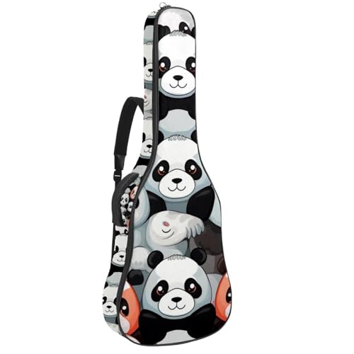 Sac guitare acoustique étanche motif panda pour guitare 41 pouces