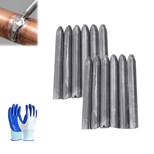 Low Temperature Universal Welding Rod, 2026 Upgraded Lighter Melt Low Temp Welding Rods, Aluminum Rod for Stainless Steel, Iron, All Metal, Beginner and Pro, No Flux Required (12)
