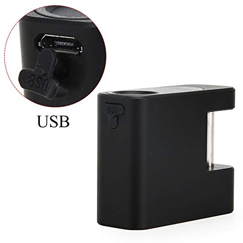 Cerraduras de herrajes para Puertas Inteligente de la Huella Digital del candado Cerradura de Puerta de Seguridad USB Locker Impermeable Recargable de Equipaje Bloqueo antirrobo (Color : Black)