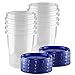 HomeyGear 32 oz - 8 Pack Twist Top Food Deli Containers Screw And Seal Lids, Stackable Reusable Quality Plastic Storage Containers with Screw-on Lids - BPA Free