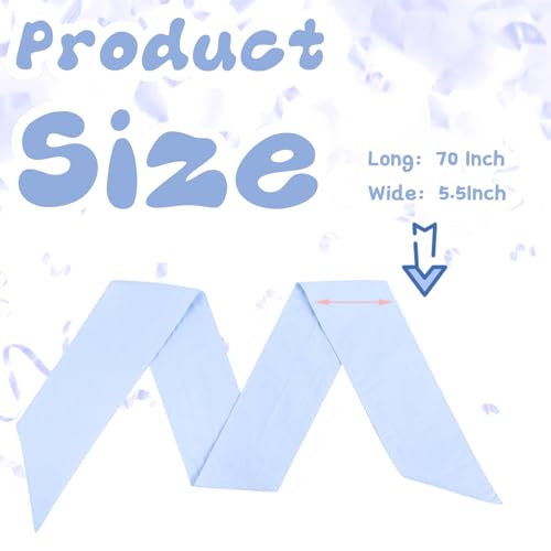 Image of Newborn Swaddle Sash, Soft Cotton Bow Decorative Strap for Swaddles, Adorable Maternity Bow Sash, 70x5.5 Inch, Blue