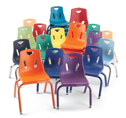Image of Berries Jonti-Craft 8126JC1119 Stacking Chair with Powder-Coated Legs, 16 inch Height, Green