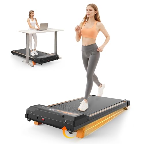 Tapis de Course 2 en 1, Tapis de Marche avec Inclinaison, Treadmill Compact avec Télécommande, Écran LED, Cadre Renforcé, Tapis de Course Silencieux, 120 kg Max – pour Maison & Bureau