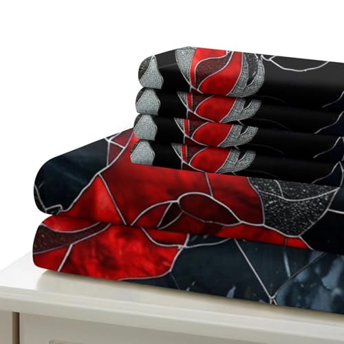 Housse de couette de qualité supérieure imprimé floral 3D en microfibre - 6