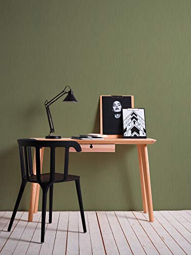Papel pintado textil verde para disimular imperfecciones con Architects Paper Tessuto 7