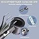 Duschkopf mit Filter, Duschbrause mit Schlauch 1,5M, Hochdruck Handbrause mit 4 Strahlarten, Strahlarten Duschkopf Wassersparend, Sparduschkopf Shower Head für Hartes Wasser, Silbergrau