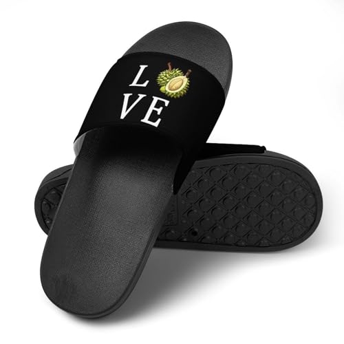 I LOVE Durian Unisex Shower Shoes House Slippers Non-Slip Indoor Bathroom Shoes for Pool Beach 43 (265mm)4
