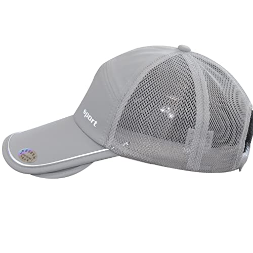 Gorra de béisbol retractil para mujer con visera ancha miniatura 4