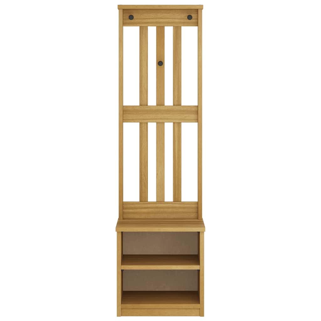 Wieszak na ubrania SANDNES z litego drewna sosnowego 45x40x159,5 cm z 3