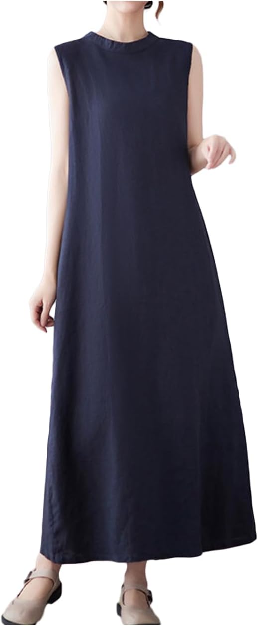 [Lilly chocolate] [リリー ショコラ] ノースリーブワンピース レディース ロングワンピース 夏 部屋着 ワンピース