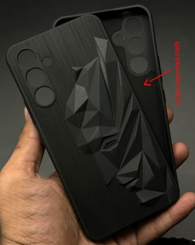 Image of NIUKIN Soft Mobile Case for Samsung Galaxy A54 5G | 3D Engraved Design | Shockproof Scratch Proof Cover | Black