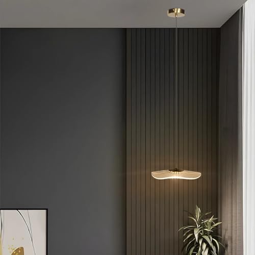 Image of Crystal Wave Pendant Light | Modern Acrylic Chandelier with Antique Gold Finish | Elegant Wave Design Hanging Light for Living Room, Bedroom, Dining Room & Hall, Restaurants Ceiling Lamp