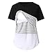 Produktbild Battnot Damen Umstandsmode Blusen Sommer Rundhals Kurzarm Bequeme Schwangerschaft Streifen Druck Oberteil Krankenpflege-Baby Mutterschafts Umstandstop, Frauen Umstandstunika Kleidung T-Shirt S-XXL