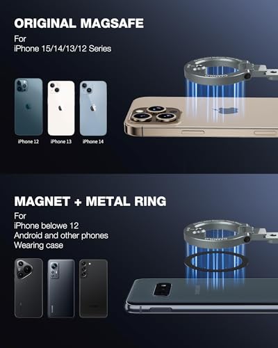 CAMOLOGEEK MG-02 Aluminum Dual Magnetic Phone Holder with 1/4" Screw Cold Shoe for iPhone 17 16 15 14 13 12 Pro Max Plus and MagSafe Cases, Stand Mount for Gym and Travel - Image 2