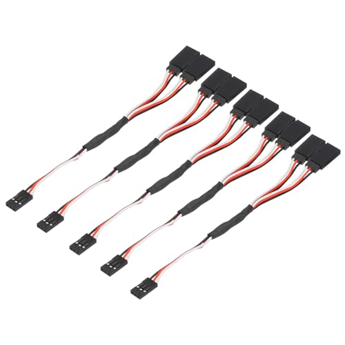 MECCANIXITY 1pcs 3-Pin Y Servo Extension Cable Cord Connector Lead Wire Male to Female 5.9inch 26AWG 30-Cores Servo Receiver Wire for RC Model...