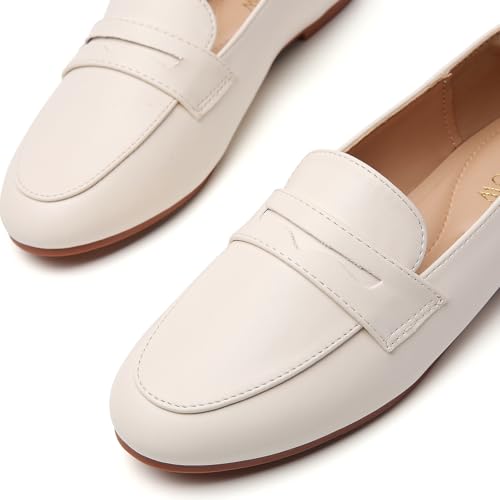 Image of Tilocow Women's Loafers Penny Loafers for Women Comfortable Round Toe Flats Fashion Work Dressy Shoes
