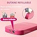 Torch Lighter, Pink Flame Lighter, Cute Pink Glitter Torch Windproof Cool Lighter, Metal Refillable Butane Lighter, Outdoor, Indoor, Camping, Candle, Birthday, Gift (Without Butane)