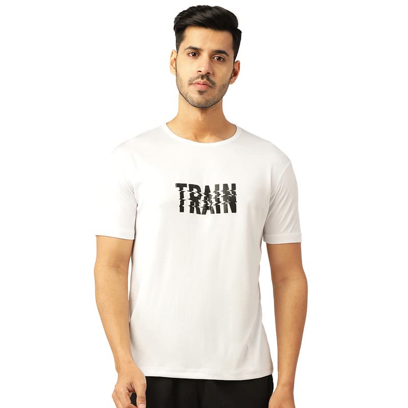Image of Men's DRI FIT Training & Gym Tshirt /Sweat Absorbing Dry Fit /Extra Stretch /for Training, Badminton, Cricket, Tennis, Yoga, Golf (All Sports) All Colours & Sizes