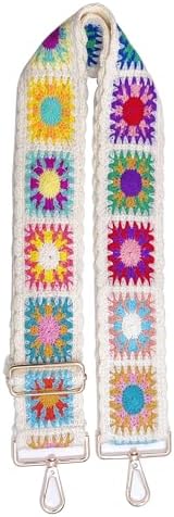 Replacement Purse Straps, 2" Crochet Flower Purse Straps Replacem...