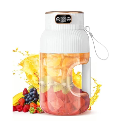 Roxvue Licuadora Portátil, Licuadora Portátil Multifuncional de 40 Oz, Licuadora Eléctrica Recargable por USB para el Hogar/Viajes